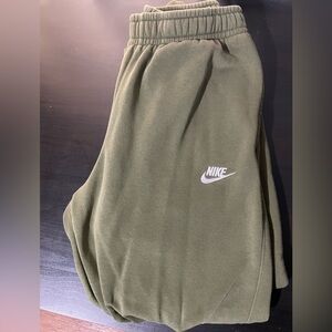 Green Nike joggers